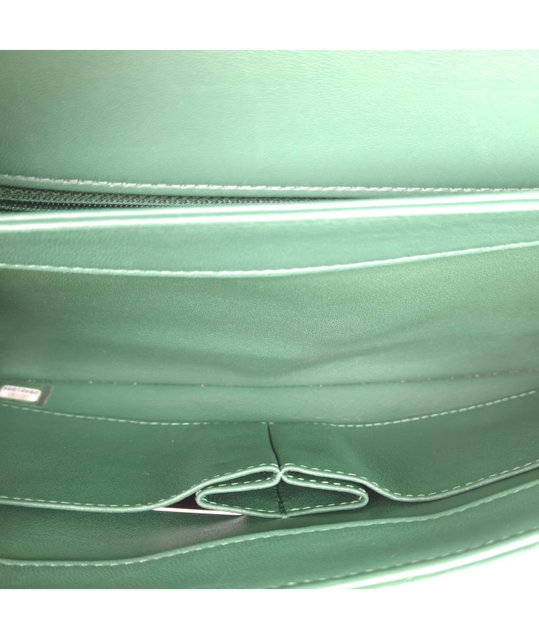 CHANEL Зеленая кожаная сумка через плечо, фото 8