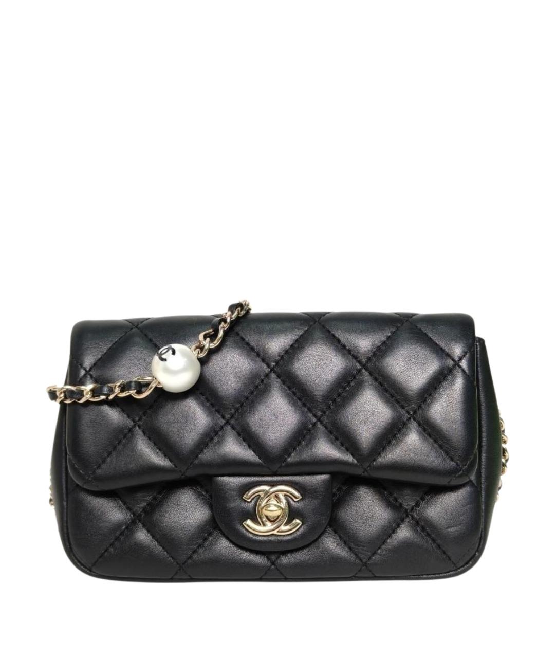CHANEL Черная кожаная сумка через плечо, фото 1