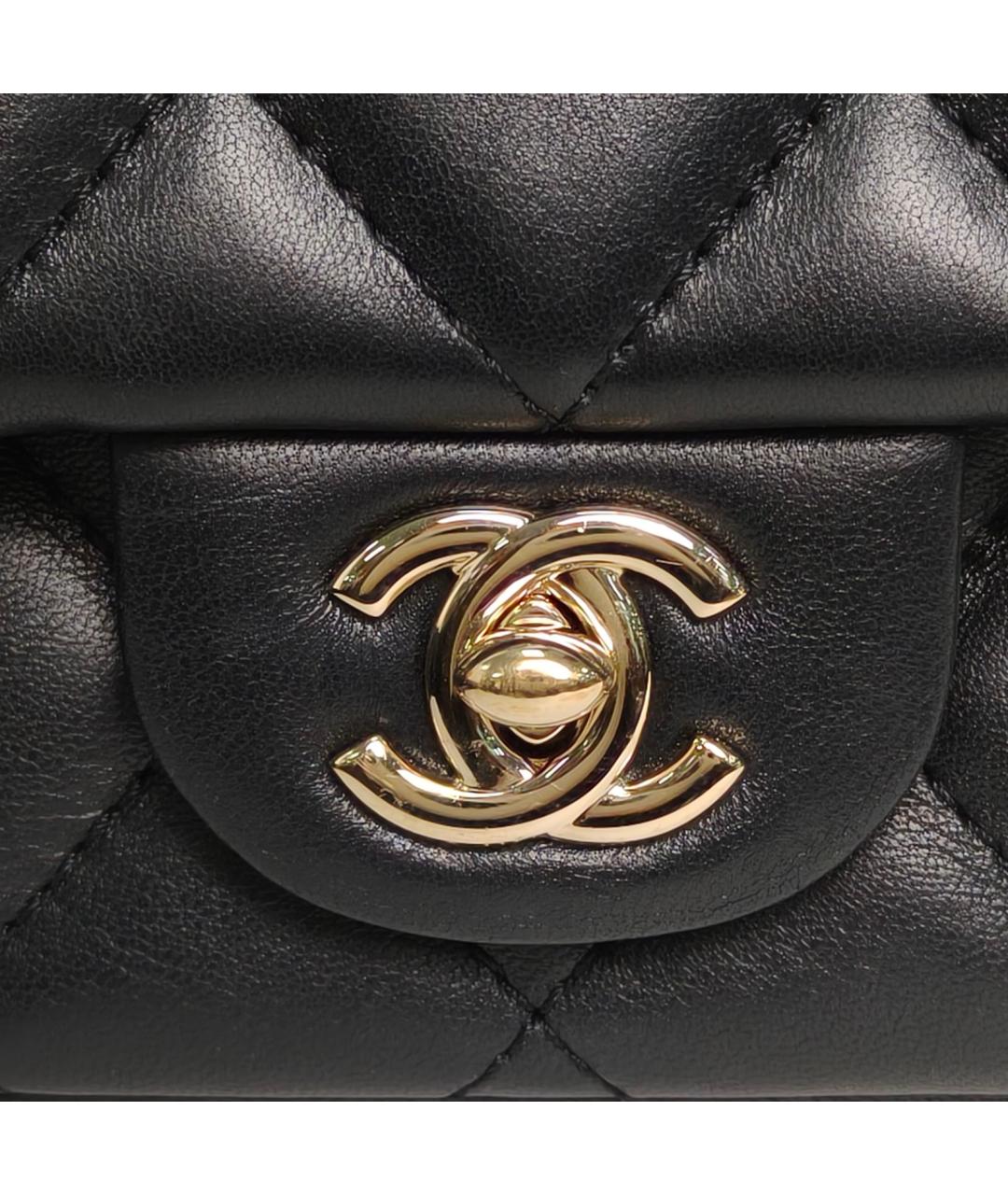 CHANEL Черная кожаная сумка через плечо, фото 4