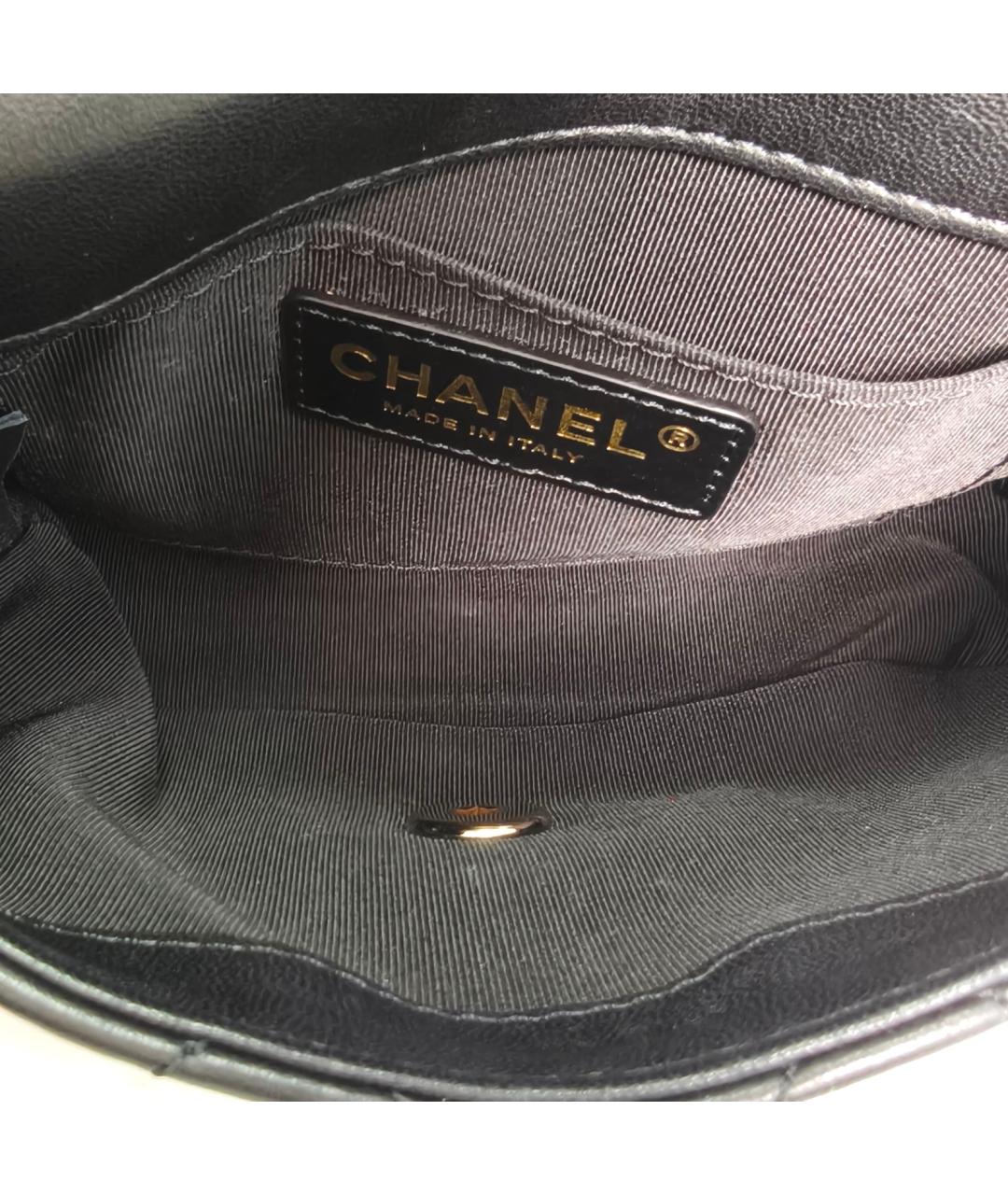 CHANEL Черная кожаная сумка через плечо, фото 5