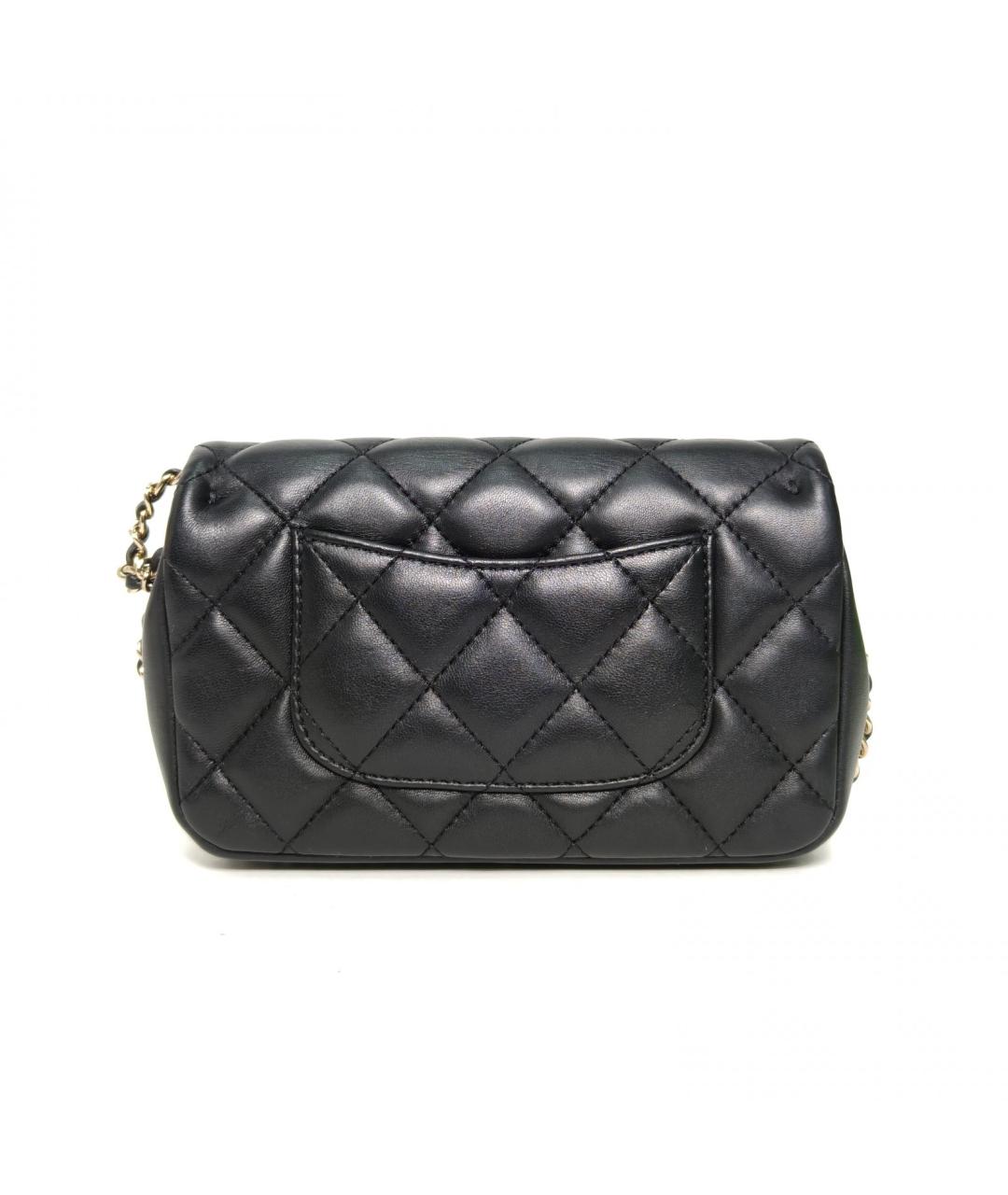 CHANEL Черная кожаная сумка через плечо, фото 9