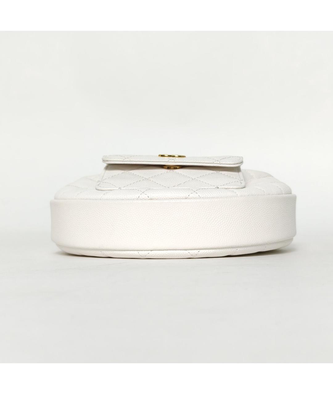 CHANEL Белая кожаная сумка через плечо, фото 6