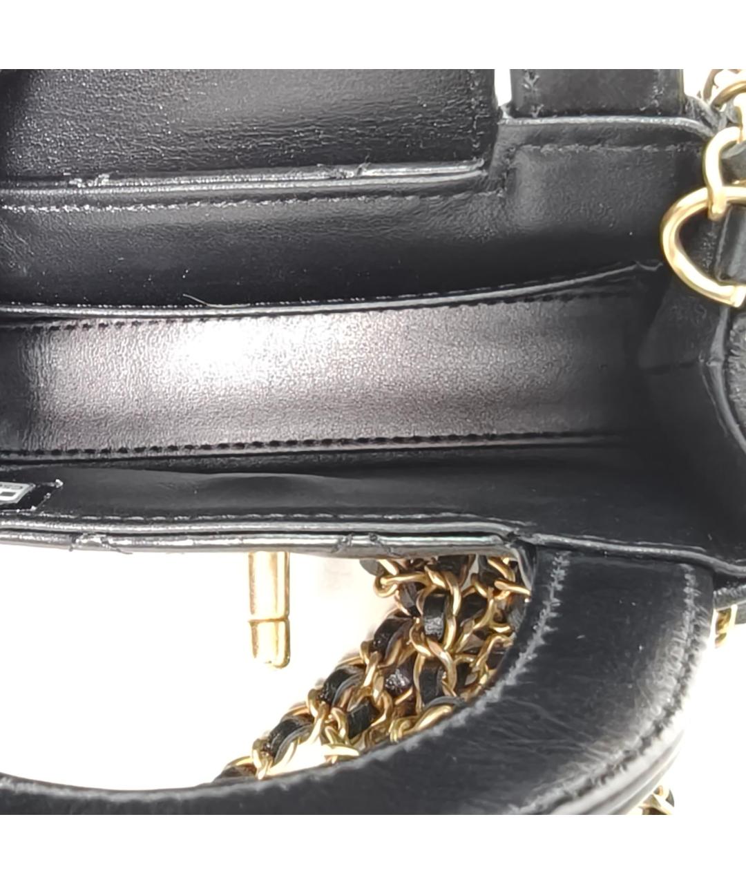 CHANEL Черная кожаная сумка через плечо, фото 8