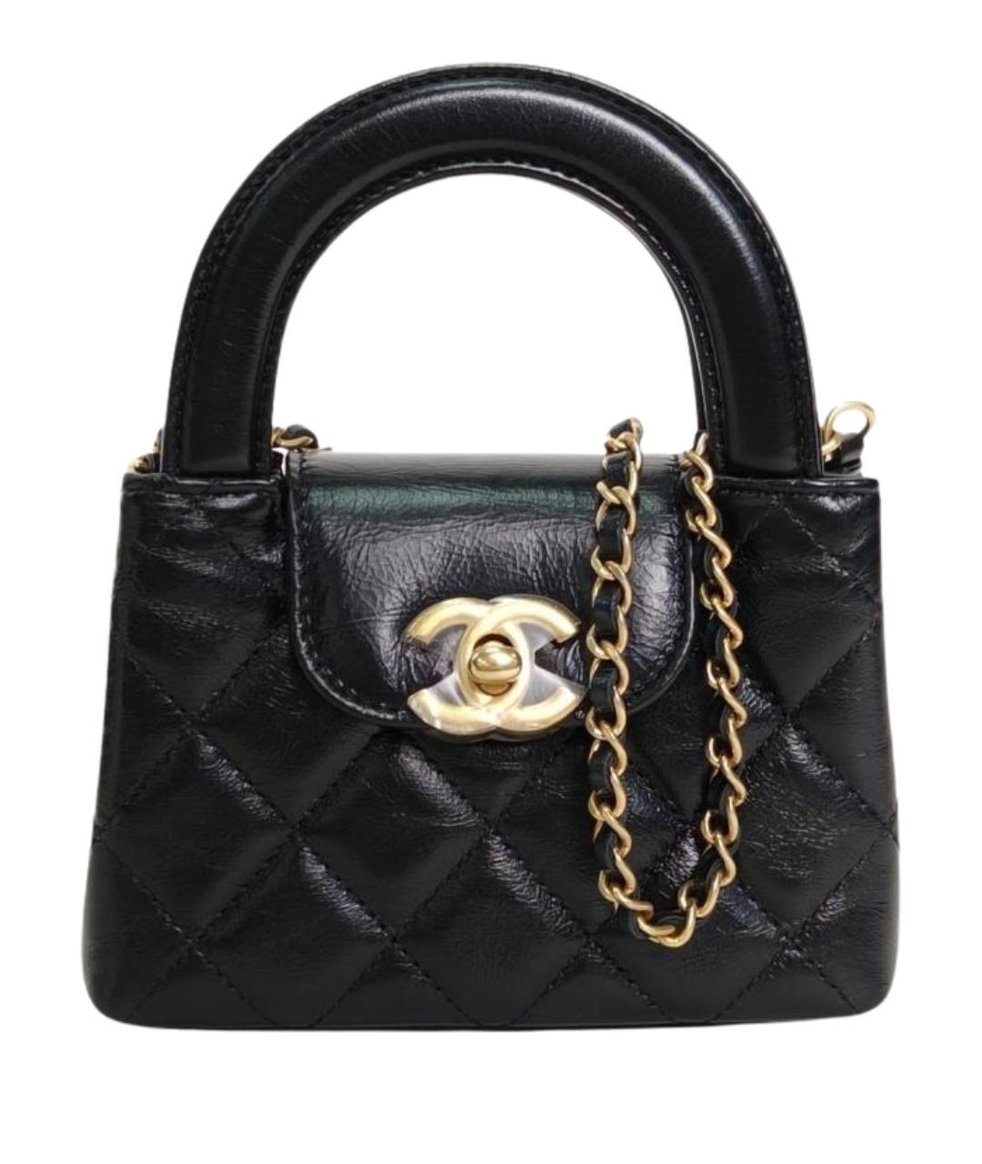 CHANEL Черная кожаная сумка через плечо, фото 1