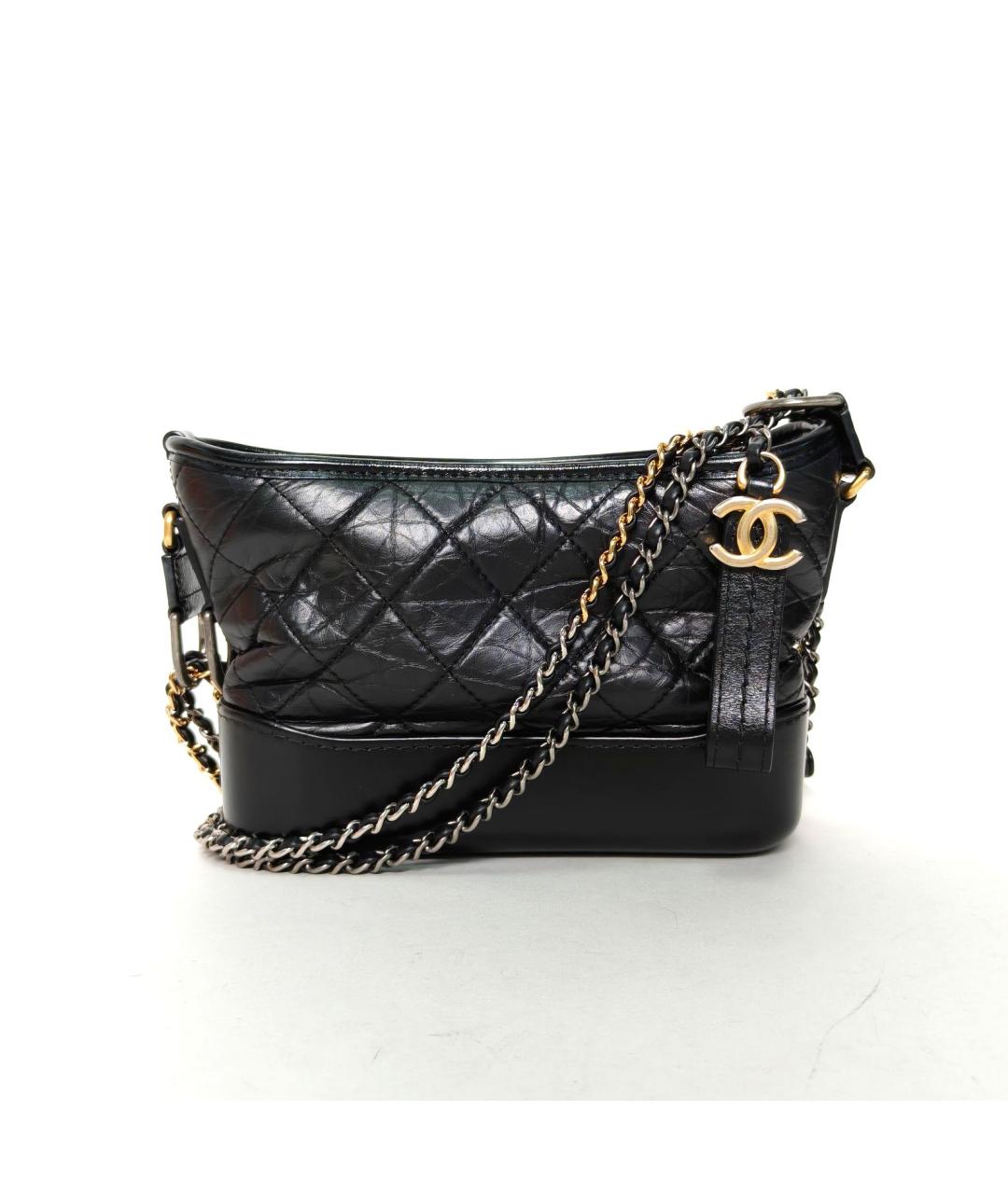 CHANEL Черная кожаная сумка через плечо, фото 2