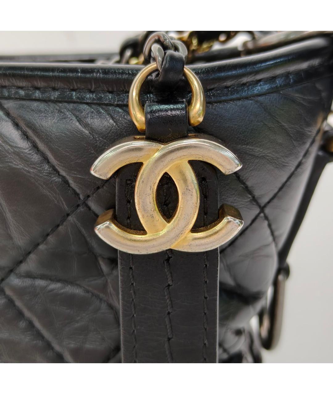 CHANEL Черная кожаная сумка через плечо, фото 7