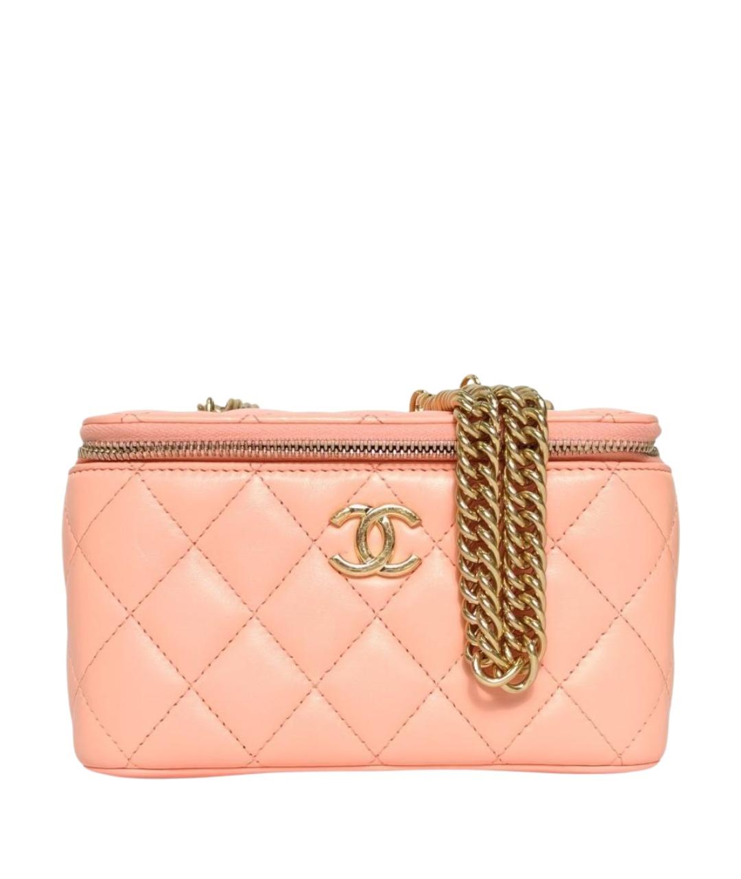 CHANEL Коралловая кожаная сумка через плечо, фото 1