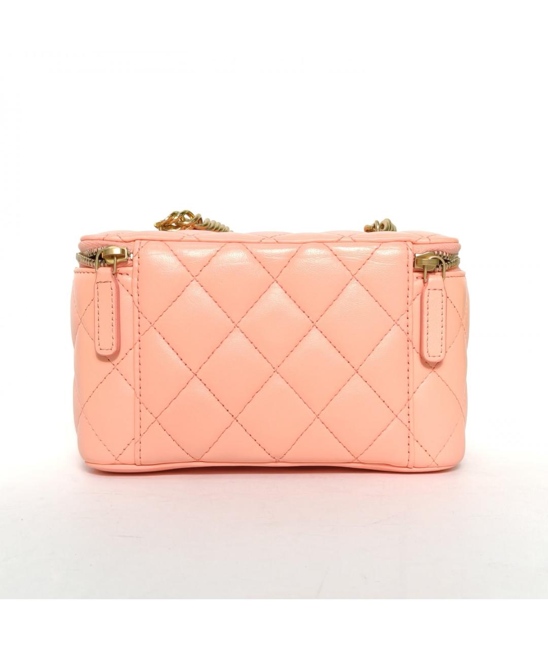 CHANEL Коралловая кожаная сумка через плечо, фото 4