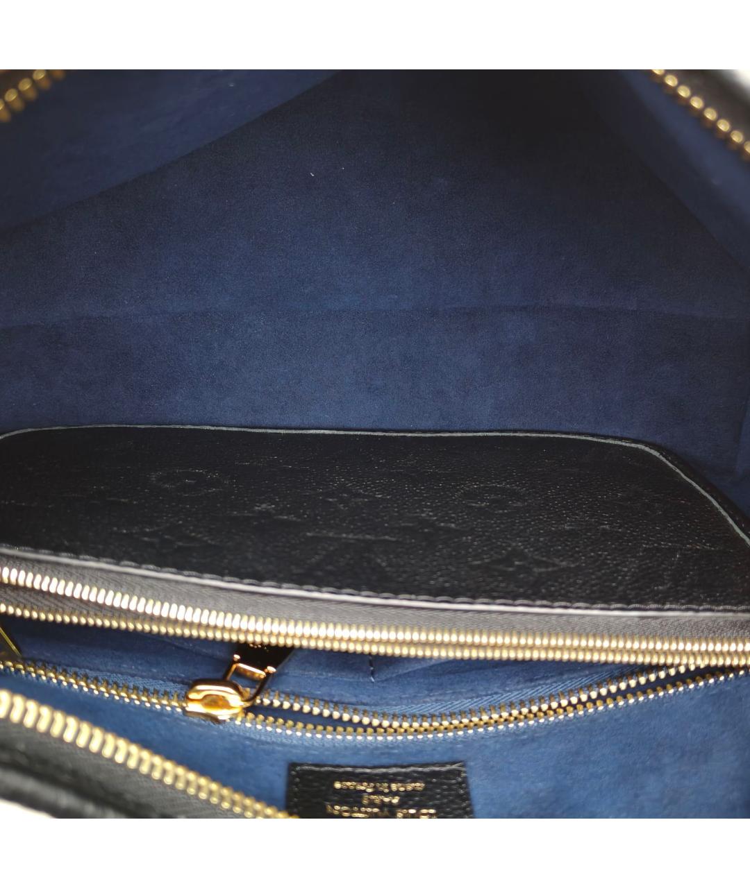 LOUIS VUITTON Черная кожаная сумка через плечо, фото 7