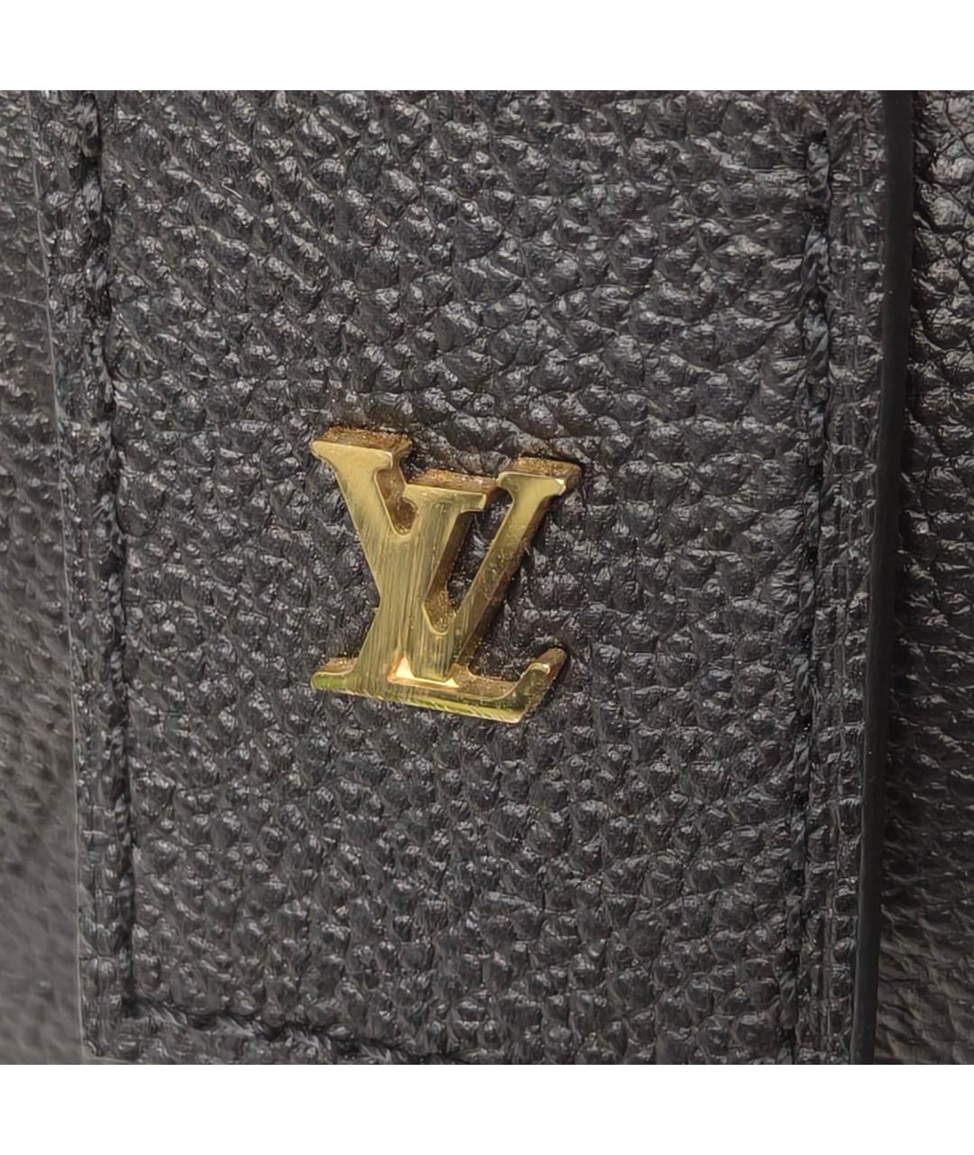 LOUIS VUITTON Черная кожаная сумка через плечо, фото 8