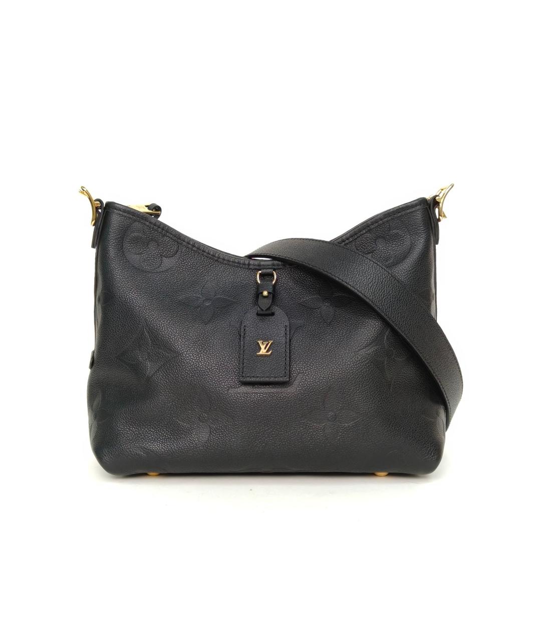 LOUIS VUITTON Черная кожаная сумка через плечо, фото 2