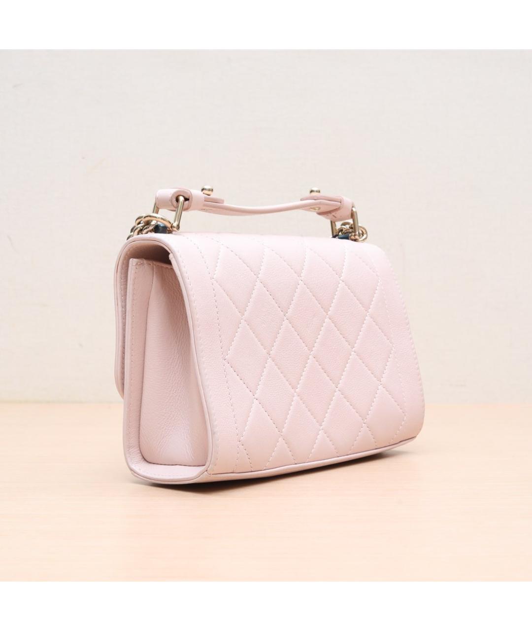 CHANEL Розовая кожаная сумка через плечо, фото 5