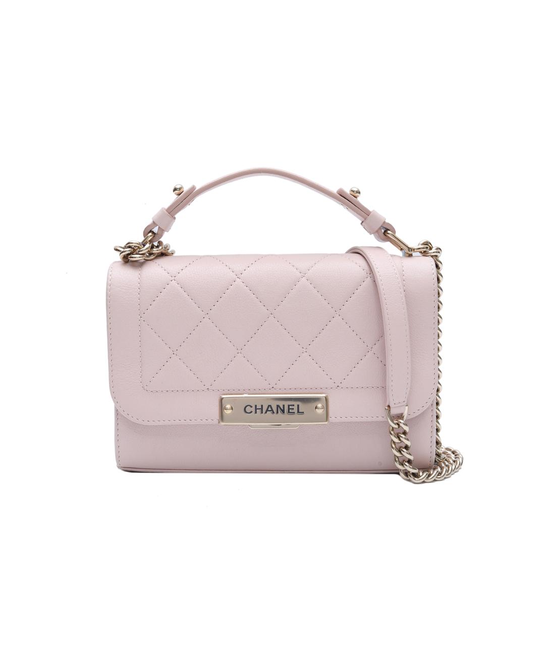 CHANEL Розовая кожаная сумка через плечо, фото 9