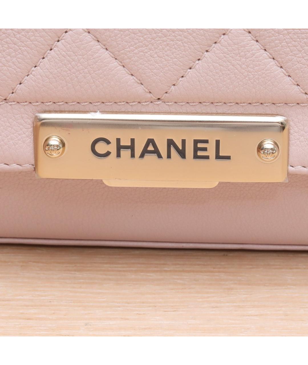 CHANEL Розовая кожаная сумка через плечо, фото 7