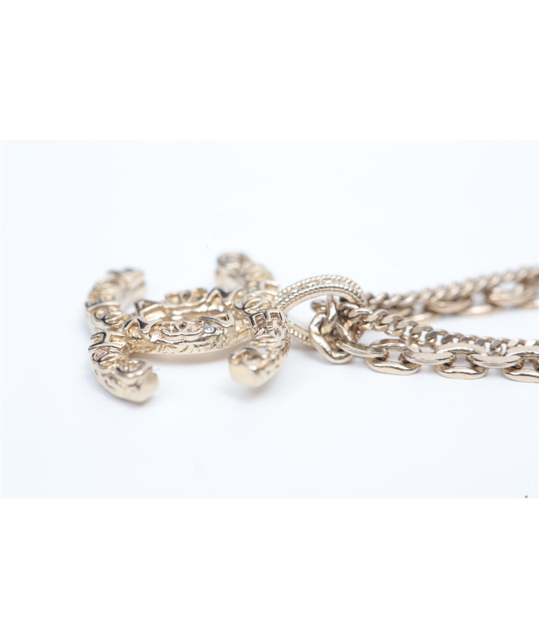 CHANEL Золотая металлическая подвеска, фото 5