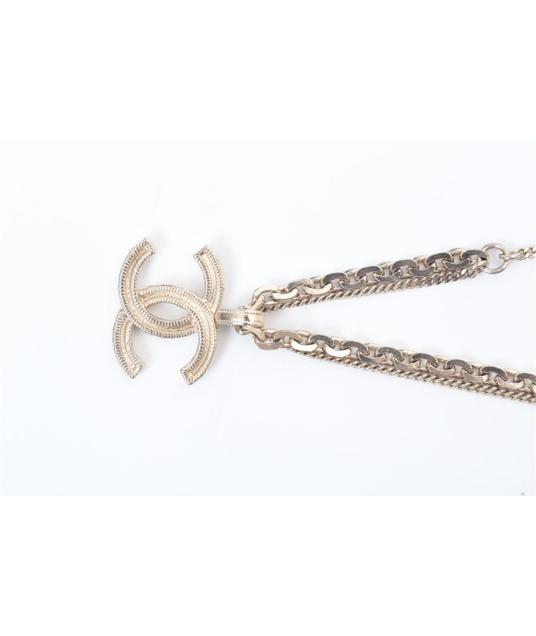 CHANEL Золотая металлическая подвеска, фото 4