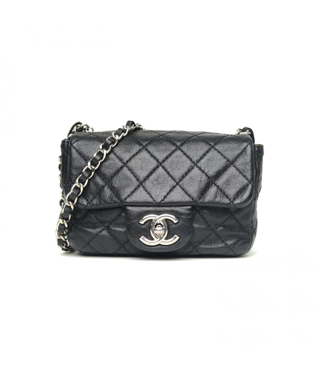 CHANEL Черная кожаная сумка через плечо, фото 2