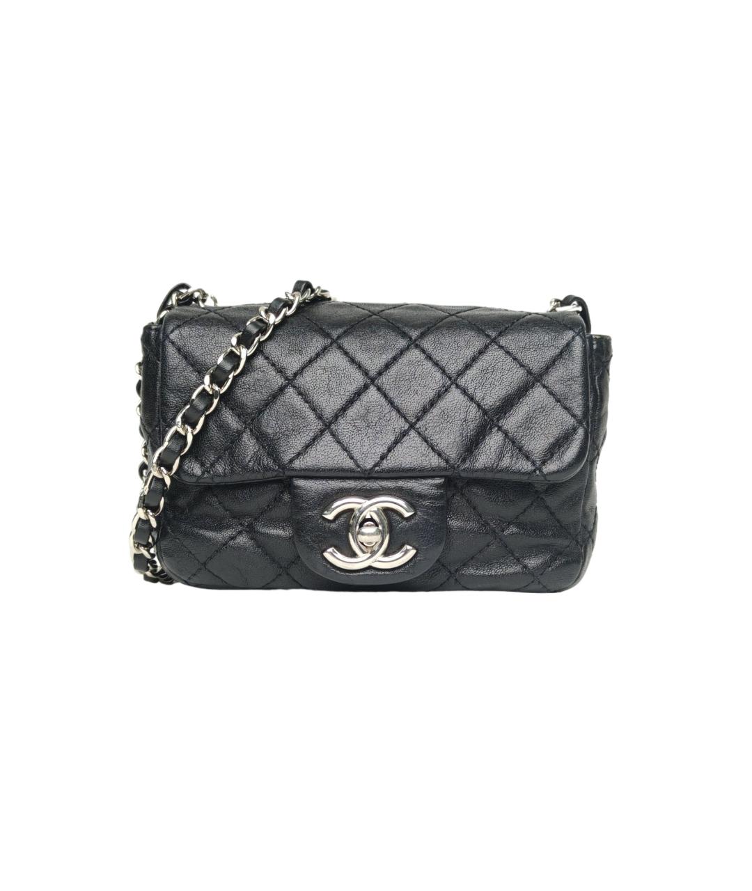 CHANEL Черная кожаная сумка через плечо, фото 9