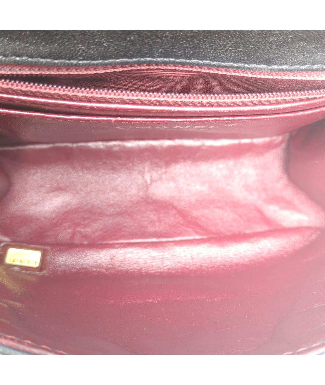 CHANEL Черная кожаная сумка через плечо, фото 8