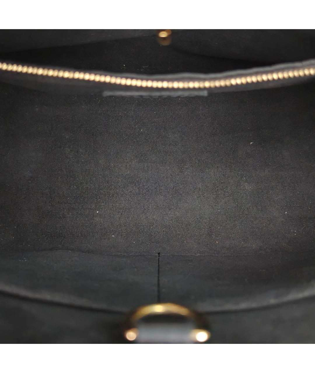 LOUIS VUITTON Черная кожаная сумка через плечо, фото 7