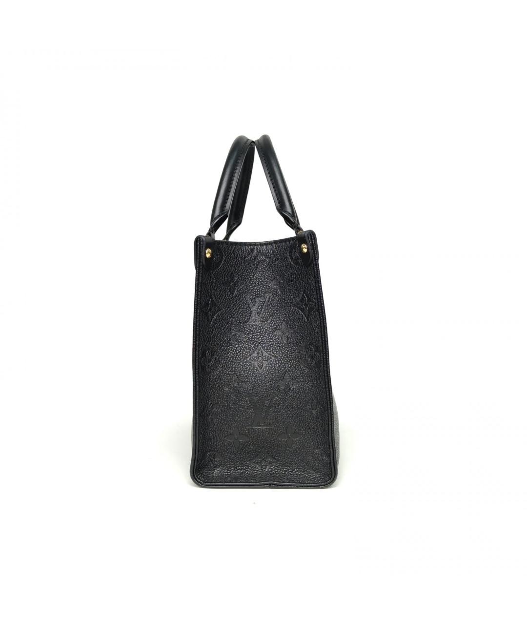 LOUIS VUITTON Черная кожаная сумка через плечо, фото 3