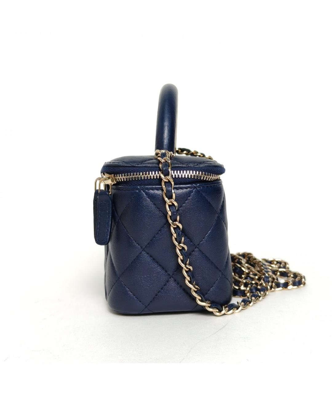 CHANEL Темно-синяя сумка через плечо, фото 3