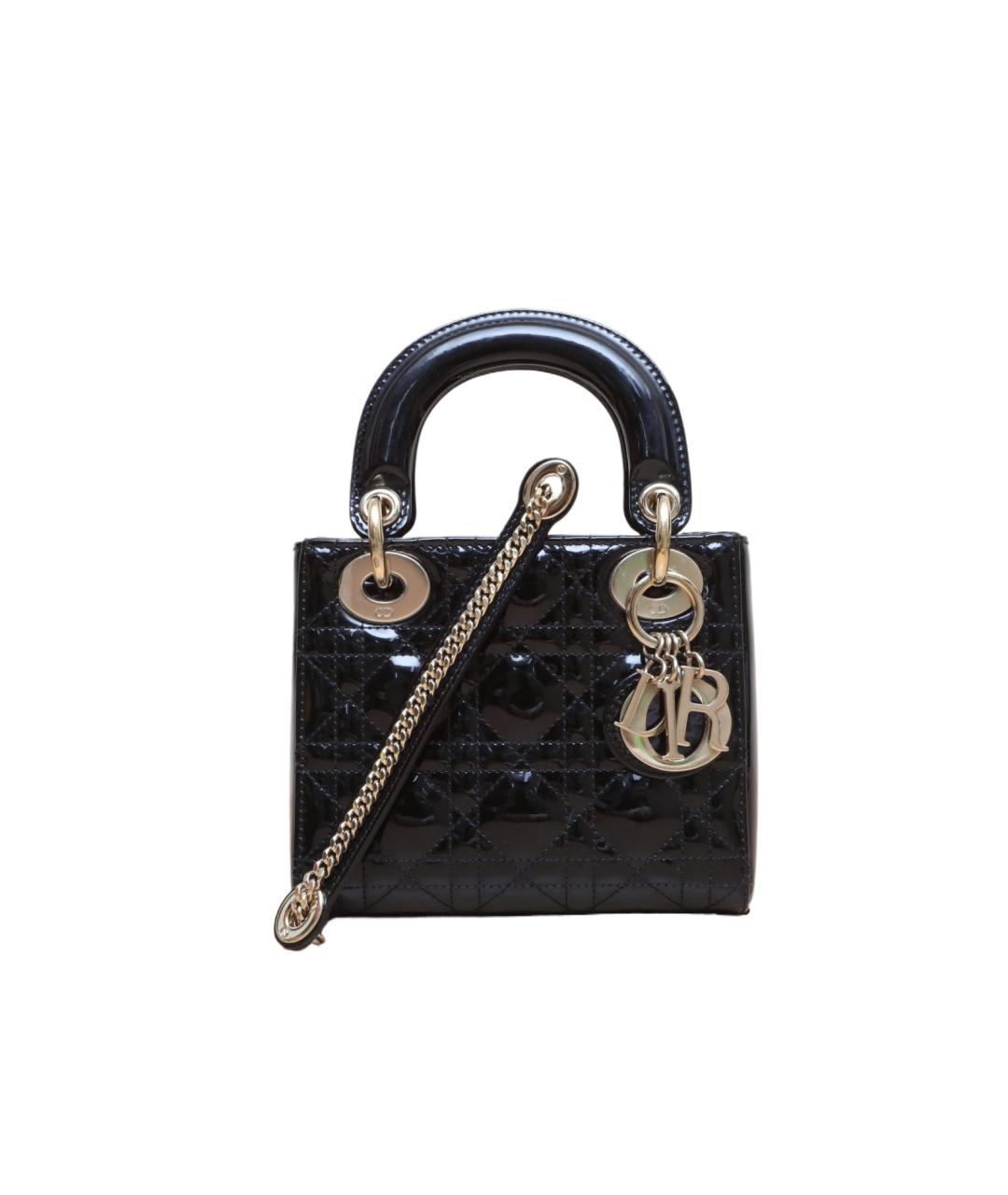 CHRISTIAN DIOR Черная кожаная сумка через плечо, фото 9