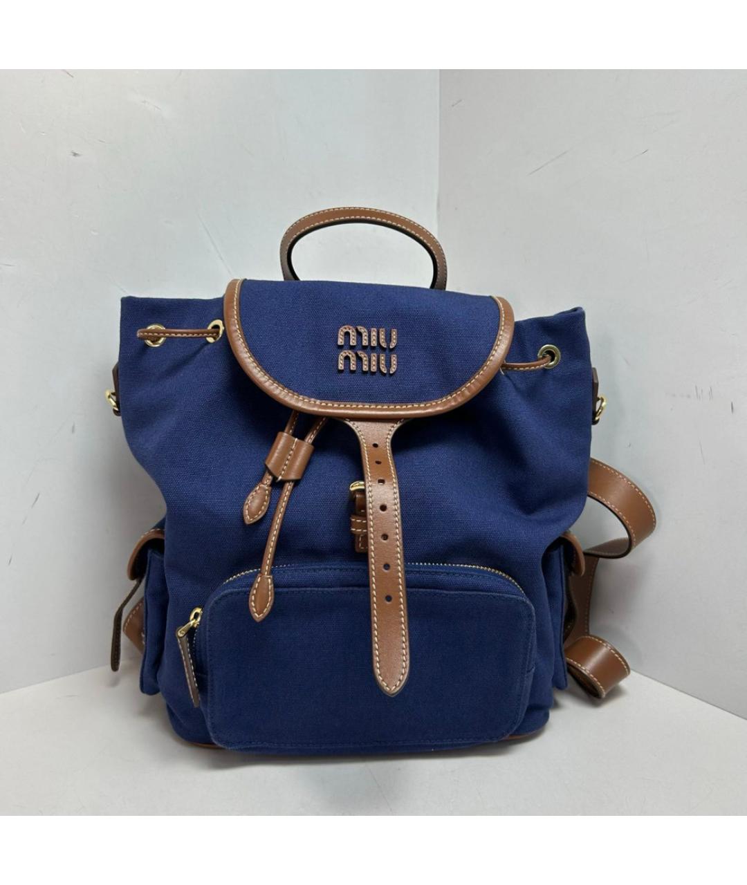 MIU MIU Синий рюкзак, фото 8