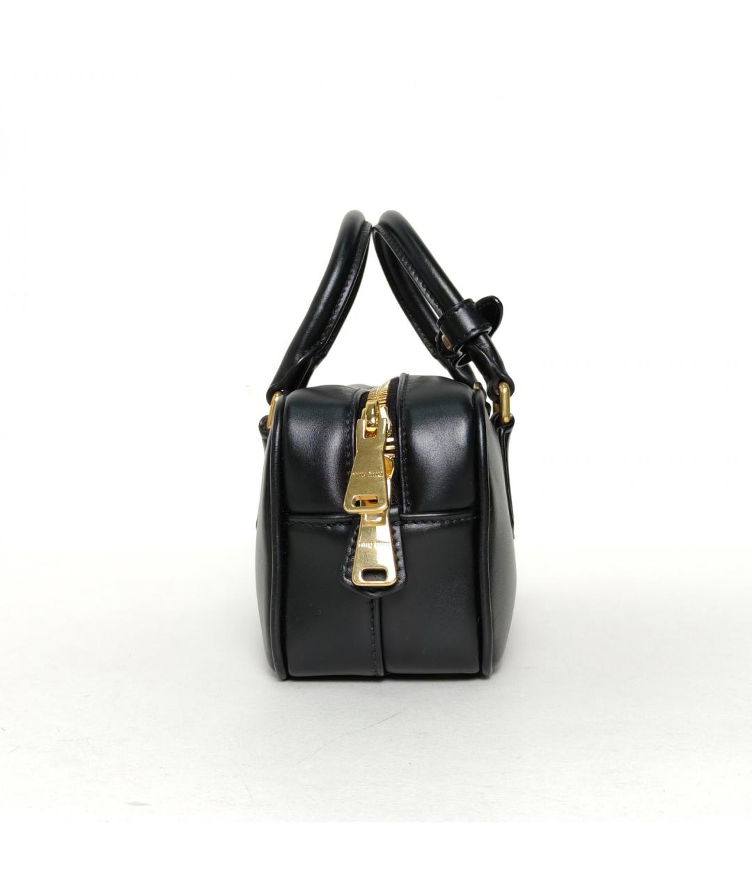 MIU MIU Черная кожаная сумка с короткими ручками, фото 5