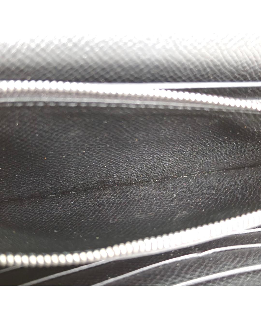 HERMES Черный кожаный кошелек, фото 8