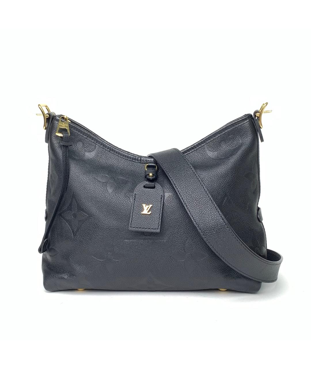 LOUIS VUITTON Черная кожаная сумка через плечо, фото 2