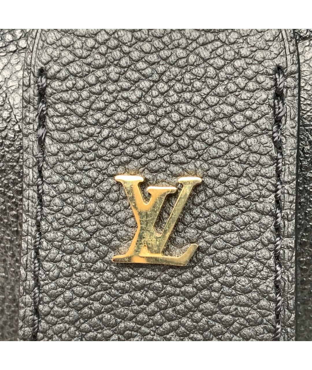 LOUIS VUITTON Черная кожаная сумка через плечо, фото 7