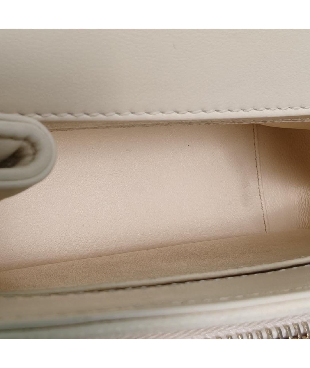 CHANEL Белая кожаная сумка через плечо, фото 8
