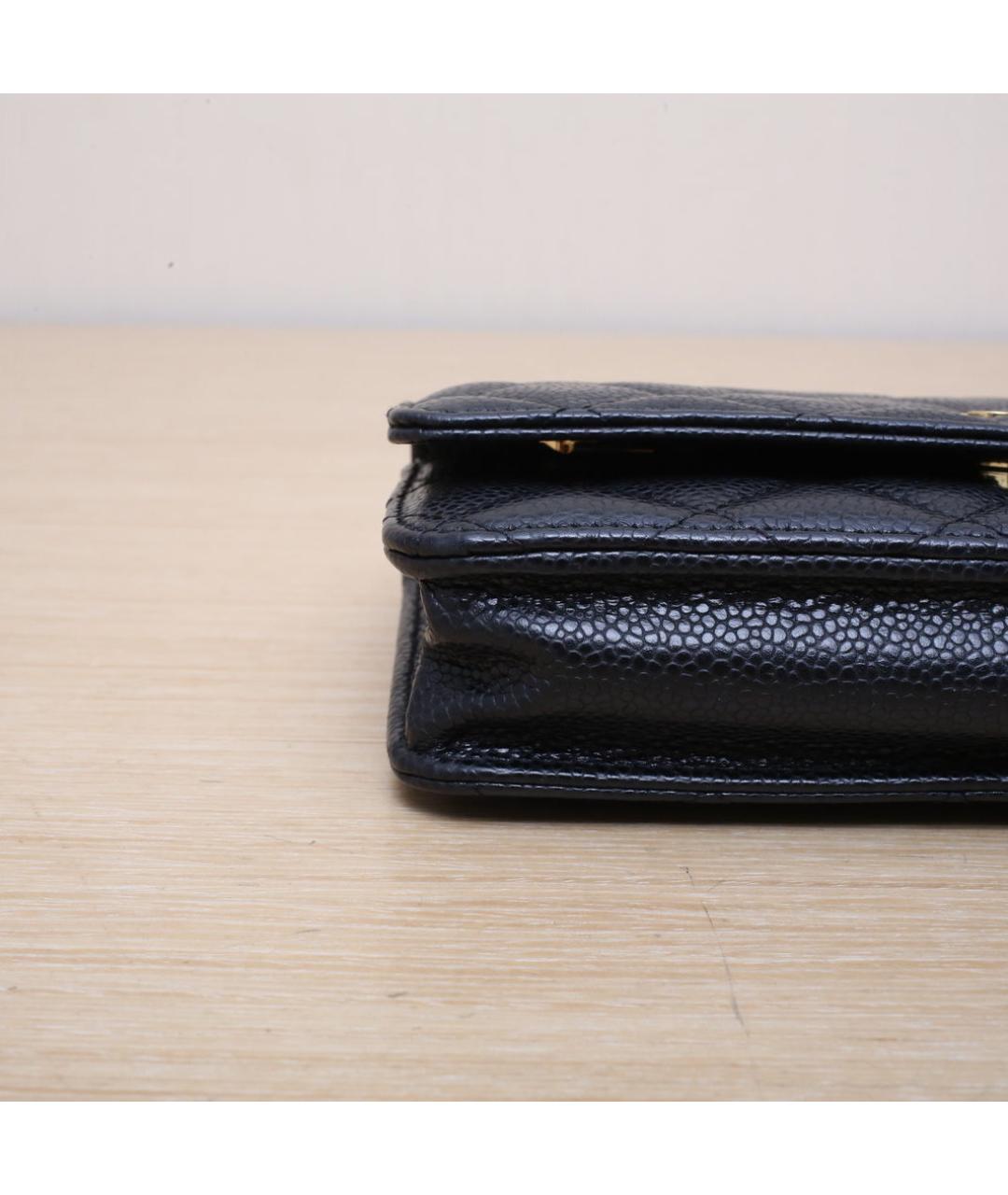 CHANEL Черная кожаная сумка через плечо, фото 9