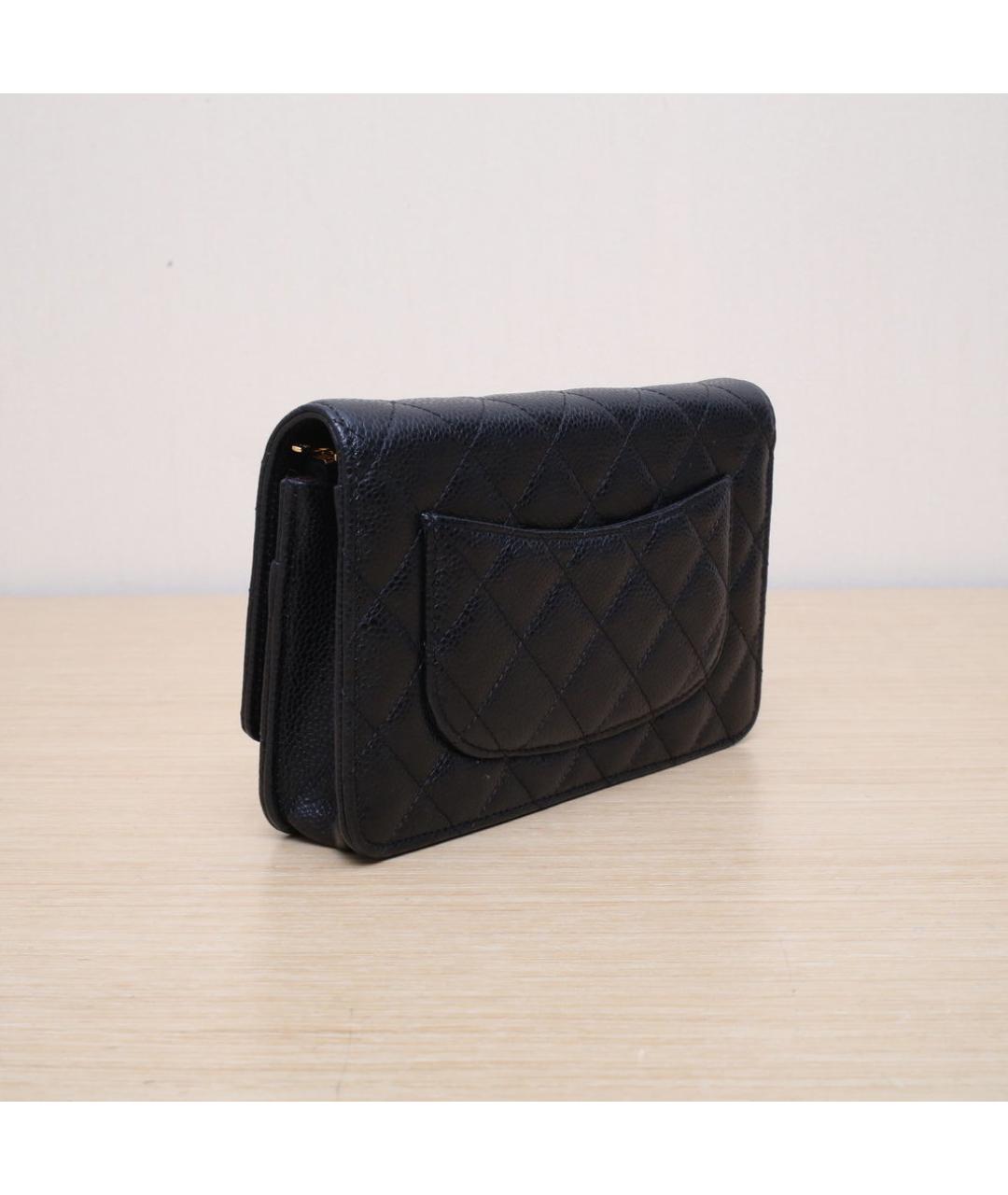 CHANEL Черная кожаная сумка через плечо, фото 6