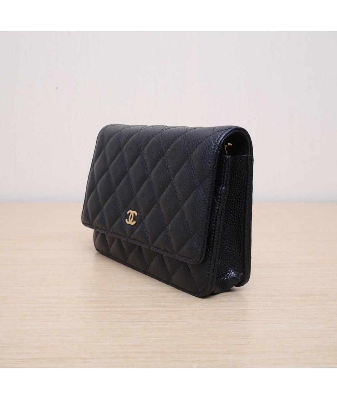CHANEL Черная кожаная сумка через плечо, фото 4