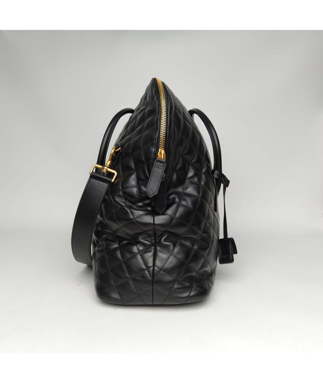 SAINT LAURENT Черная кожаная сумка через плечо, фото 1