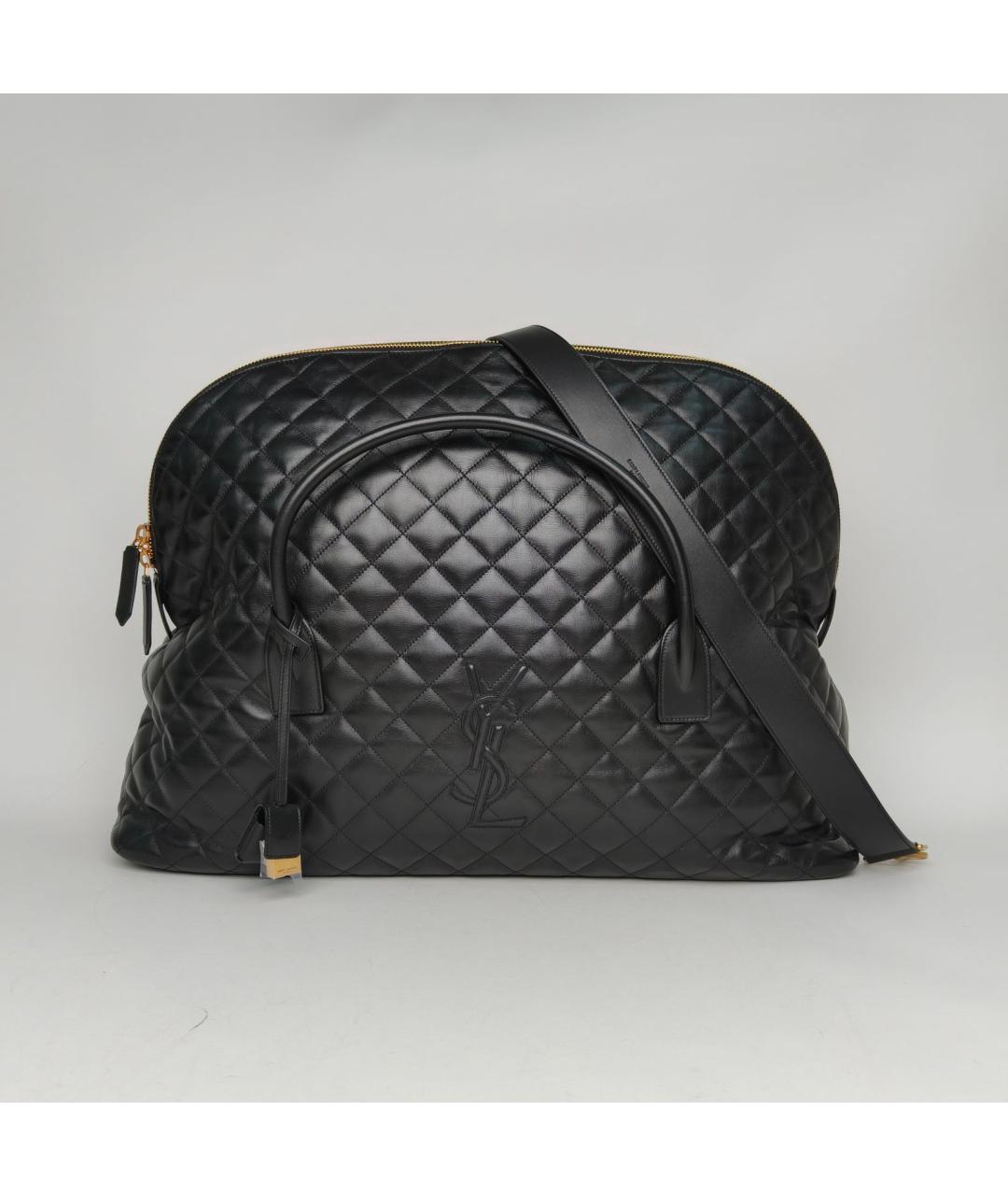SAINT LAURENT Черная кожаная сумка через плечо, фото 3