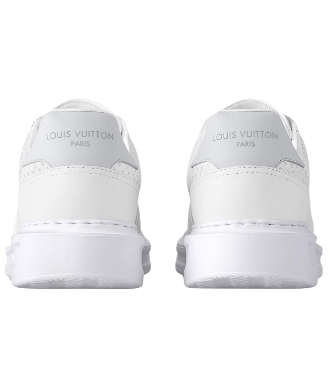 LOUIS VUITTON Белые кожаные низкие кроссовки / кеды, фото 4