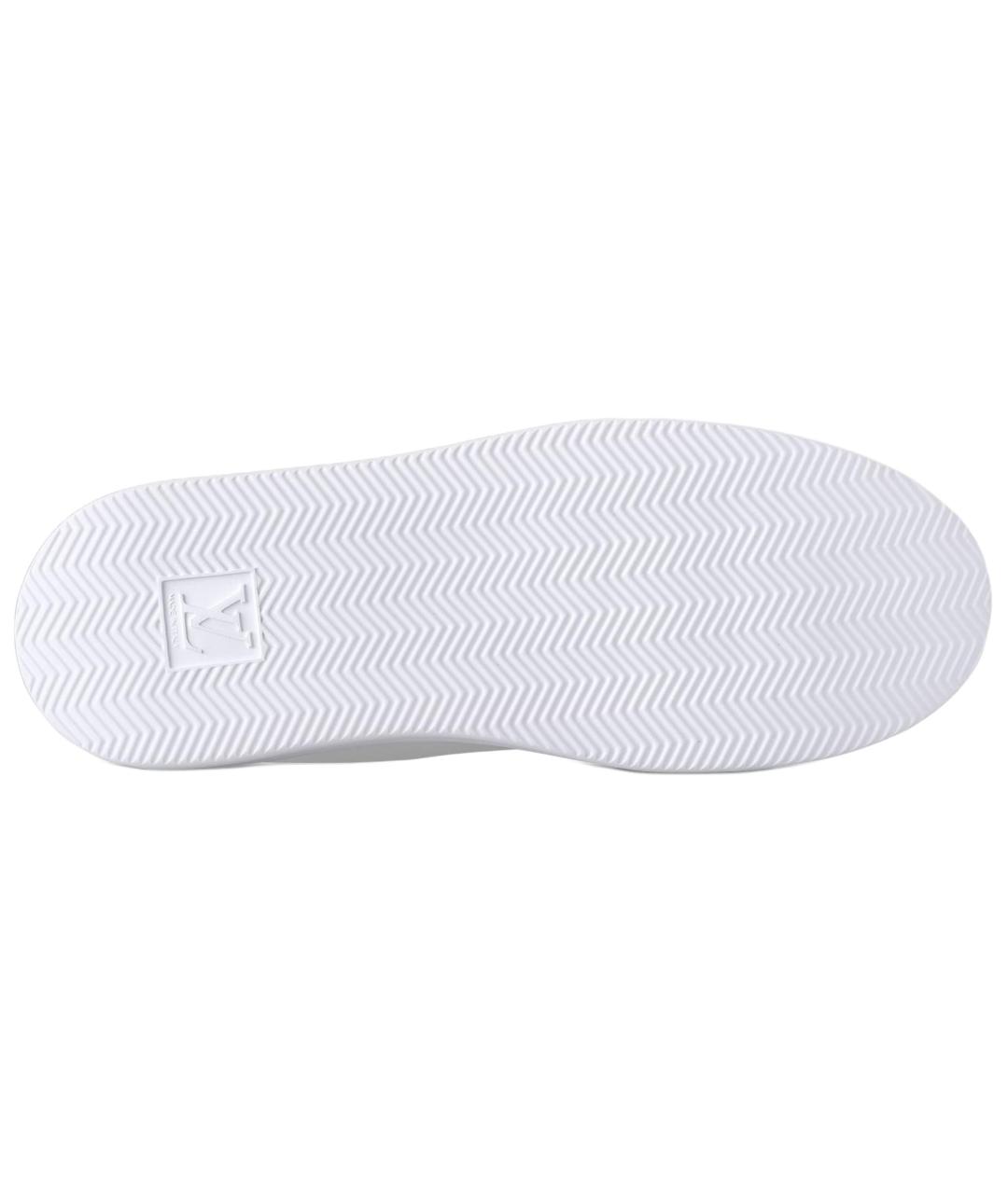 LOUIS VUITTON Белые кожаные низкие кроссовки / кеды, фото 5