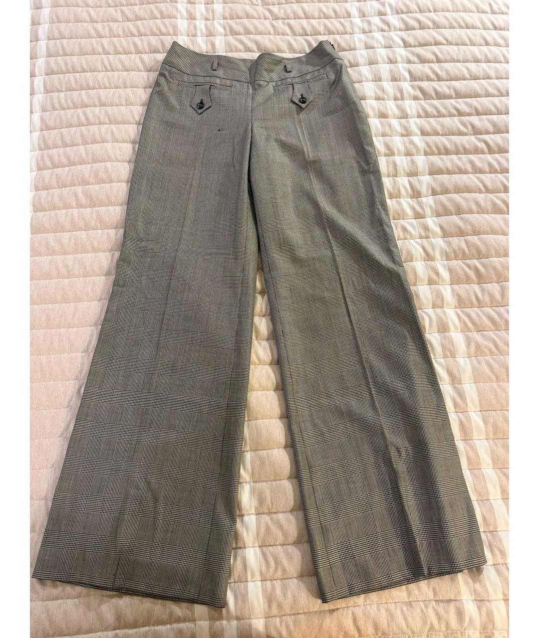 ESCADA Серые шерстяные брюки широкие, фото 7