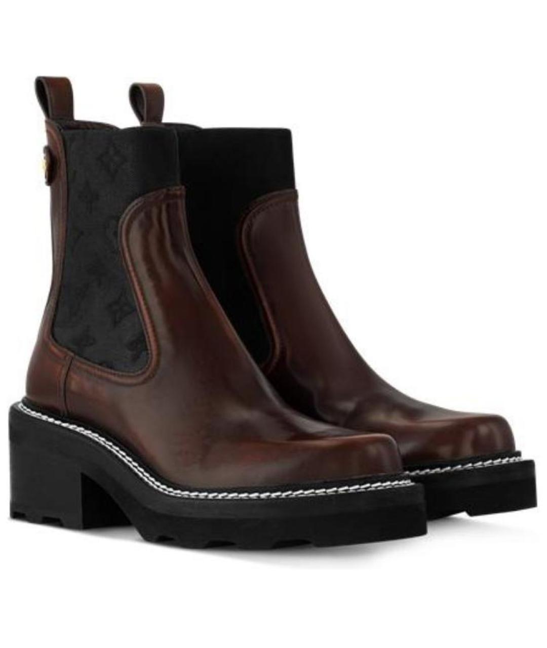 LOUIS VUITTON Коричневые ботинки, фото 5