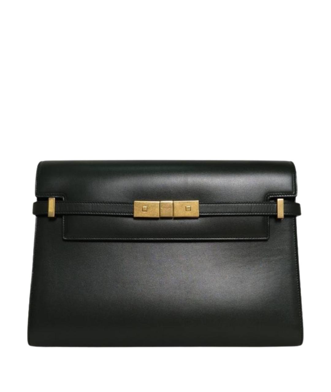 SAINT LAURENT Черная кожаная сумка через плечо, фото 1