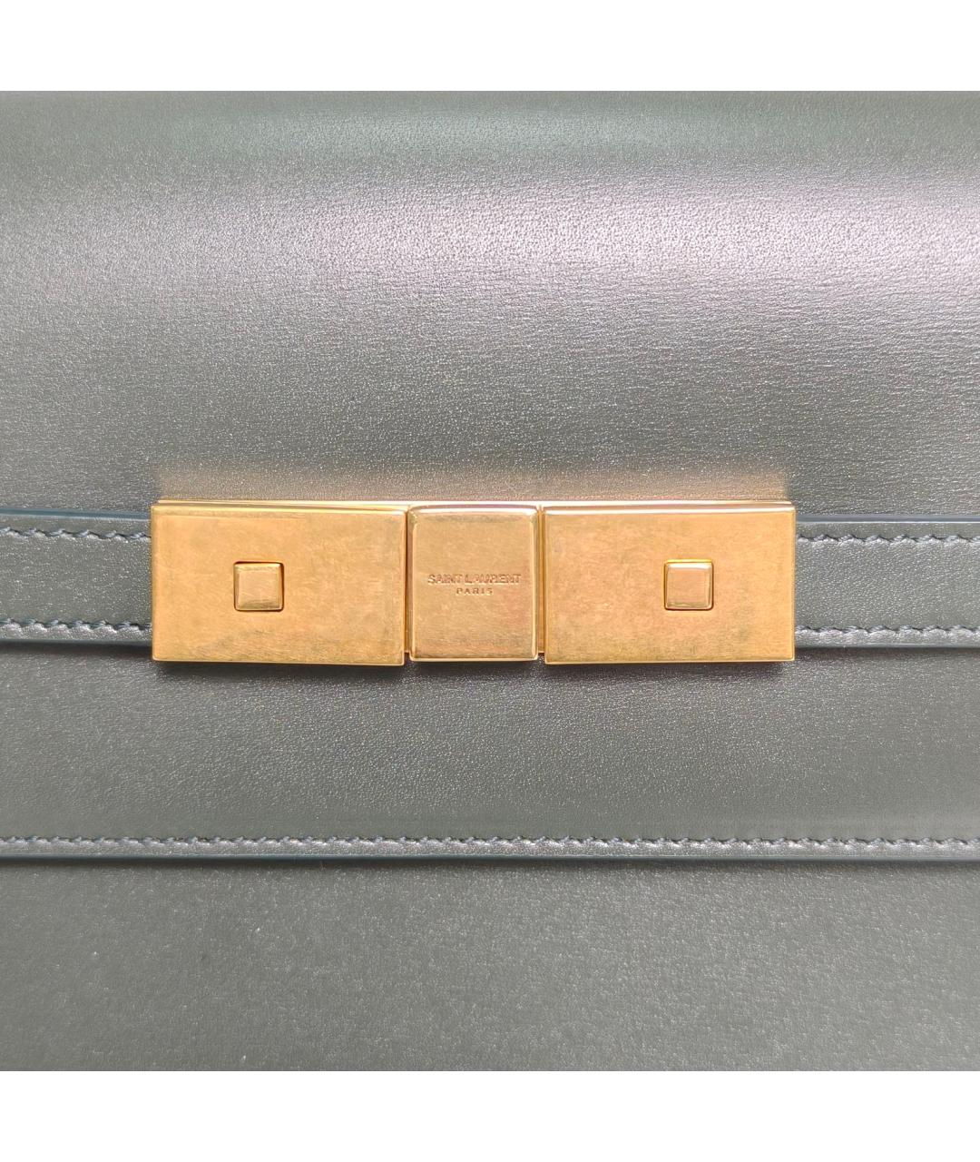 SAINT LAURENT Черная кожаная сумка через плечо, фото 7