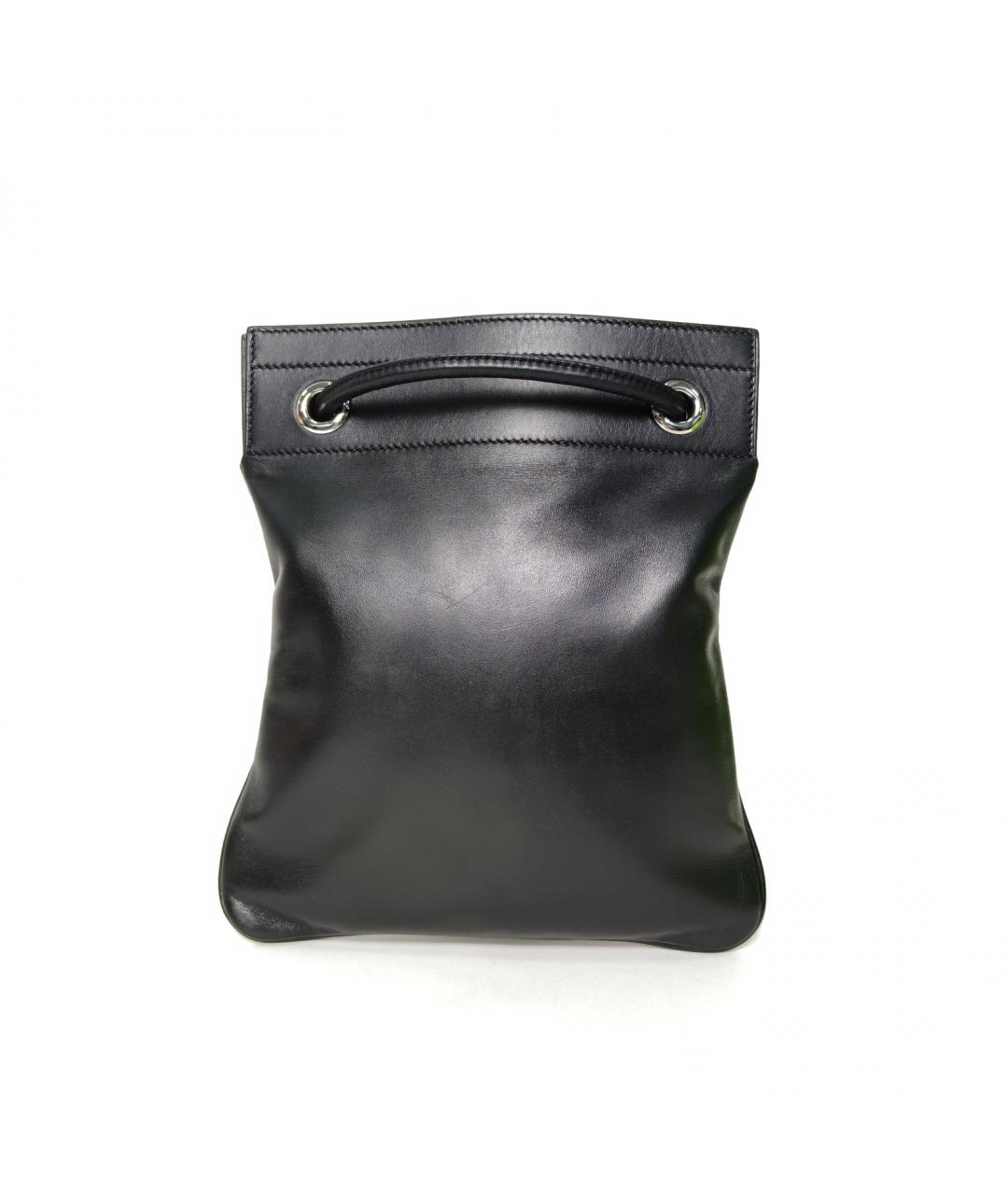 HERMES Черная кожаная сумка через плечо, фото 4