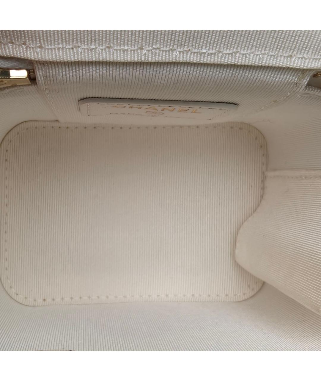 CHANEL Белая кожаная сумка через плечо, фото 7