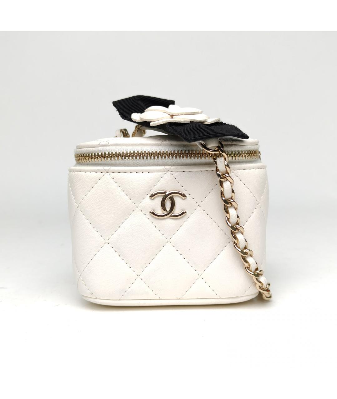 CHANEL Белая кожаная сумка через плечо, фото 2