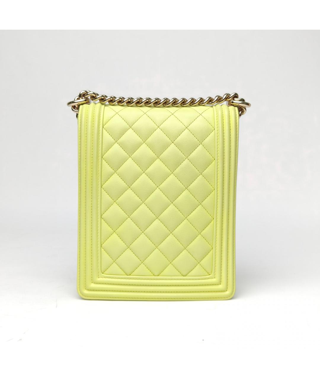 CHANEL Салатовая кожаная сумка через плечо, фото 4