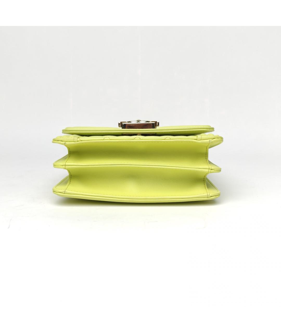 CHANEL Салатовая кожаная сумка через плечо, фото 6