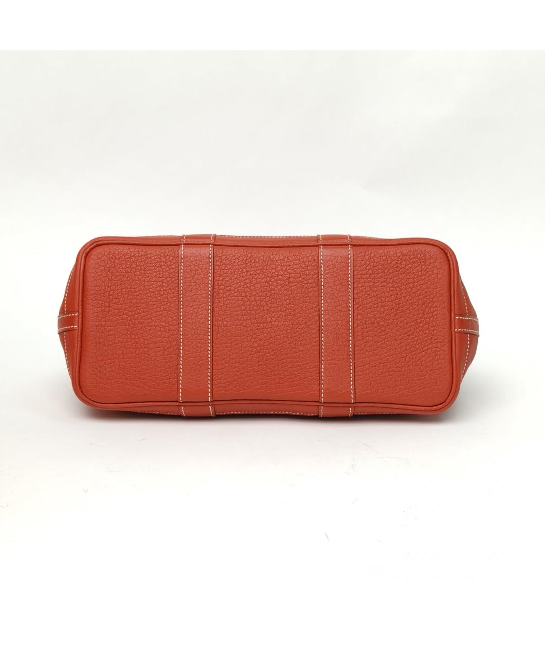 HERMES Красная кожаная сумка с короткими ручками, фото 6